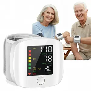 1/2-Pack Wrist Blood Pressure Monitor Led Display, Touch Screen Wrist Blood Pressure Cuff 99x2 Reading Memory Wrist Bp Monitor with Carrying Case（Black and white）
