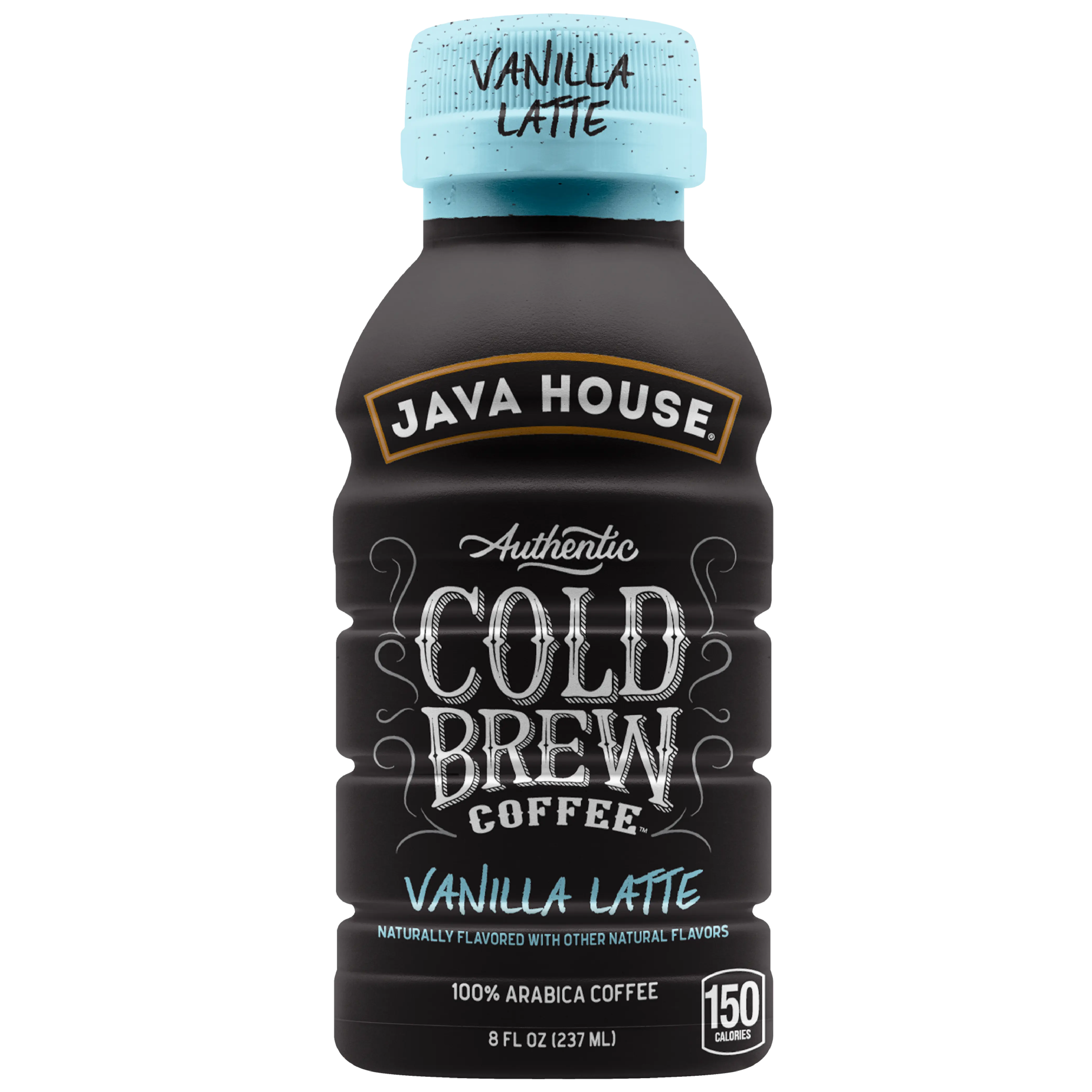 Java House Cold Brew Coffee, 6 Pack of 8oz Bottles, Ready to Drink Instant Cold & Iced Coffee (Vanilla Latte)