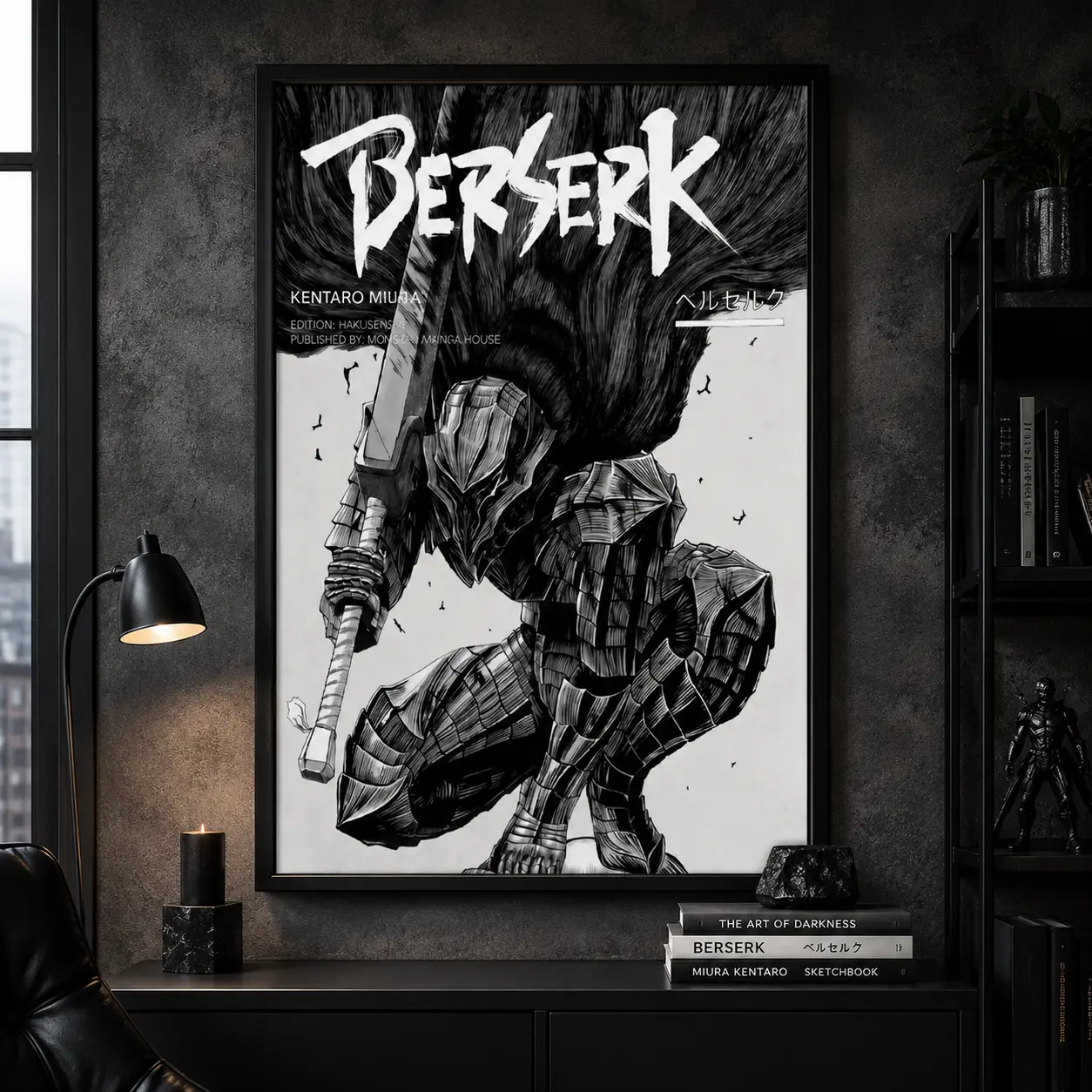 Berserk Manga Poster Art Print, Guts Griffith Anime Retro Minimalist Artwork Wall DécorCanvas Poster Wall Decor, Room Decorations, Funky Home Decor,anime wall art,bedroom canvas poster