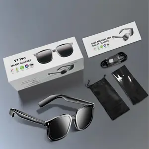 Smart Glasses Unisex, Multifunctional Audio Sunglasses, UV Protection, Outdoor Work, Sports, Hiking, Running, Wearable Device, Dual Touch, Holiday Gift Recommendation