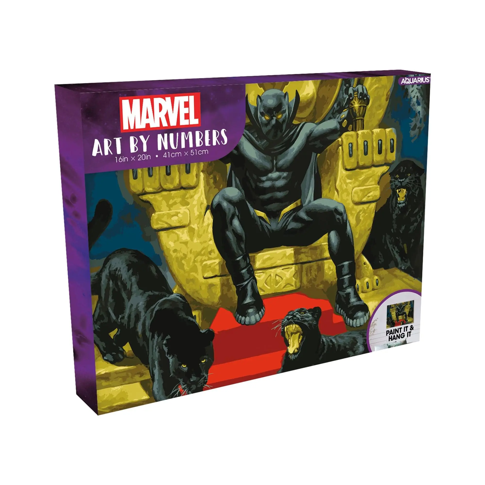 Marvel Black Panther Art By Numbers Painting Kit, Arts & Crafts Art Kits, DIY Painting Supplies for Kids
