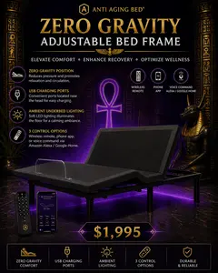 🛏️⚡𓂀 Zero Gravity Adjustable Bed Frame™ – Smart Recovery Sleep System 𓋹