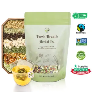 Vital-Tea Fresh Breath Herbal Tea – Six Herbal Ingredients for Natural Oral Care & Respiratory Health | Organic, Additive-Free Loose Leaf Tea (100g) Licorice Mint