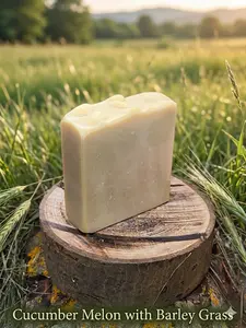 Cucumber Melon & Barley Grass Body Care Cleanser Bar, Daily Bath Soap