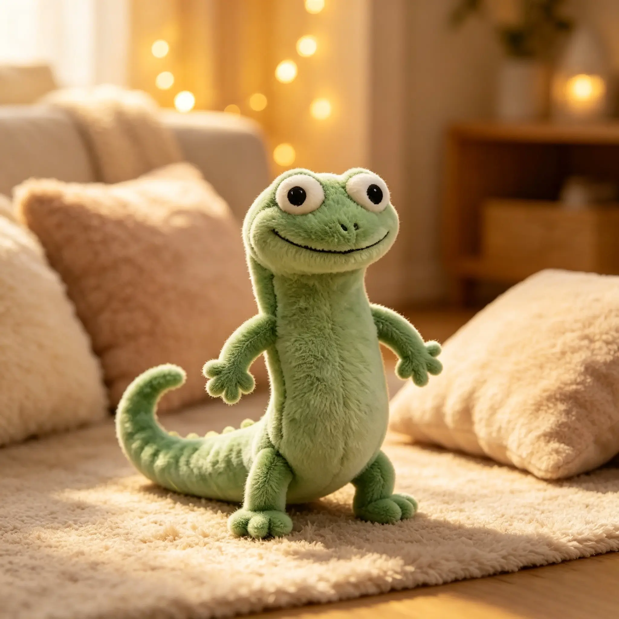 Realistic Lizard Plush Stuffed Doll, Ultra-Soft Decorative Animal Toy, Lovely Collectible Gift for Children & Hobby Collectors