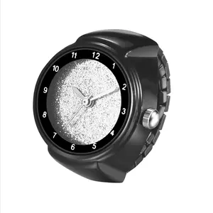 OIDEA Women's Unisex Stainless Steel Wristwatch - Round Dial Watch, Elastic Ring Band, Arabic Numeral Quartz Analog Fashion Accessory
