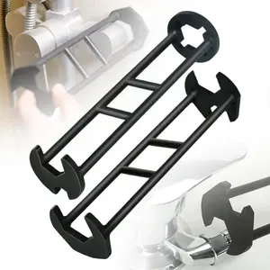 2 Pcs Multifunctional Sink Wrench, Basin Faucet Wrench, Plumbing Tools for Tight Spaces Kitchen Bathroom Home, Portable Installation Tool for Homeowners (A+B)