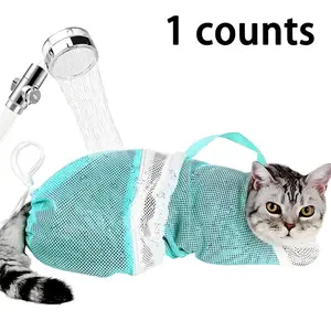 Adjustable Cat Bathing Bag - Easy & Safe Solution Multi-Use Grooming Aid for Cats St Polyester Mesh Fabric Comfortable Design with Fastening Buckles Portable Pet Bath Brush Set Interactive Tug War Soccer Ball Tunnel Tree Skirt 18*22*4 cow scratching