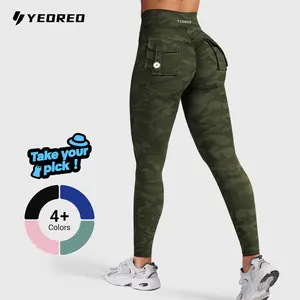 YEOREO Leggings with Pockets for Women Charm Leggings Workout Leggings for Women V Cross Waist Butt Lifting Gym Yoga activewear exercise walking Sports Bottoms Fitness Training Pant