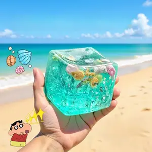 Malt Sugar Block, Calming Fidget Toy, Soft Ocean Theme Sensory Finger Toy, Stress Relief for Adults and Kids, Perfect Gift
