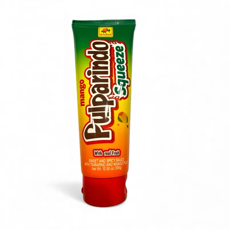 Pulparindo Squeez Mango Sweet and Spicy Squeeze with Real Fruit 10.56 oz Tube