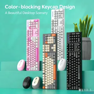 W1060 Wireless Keyboard and Mouse Set, 2.4g Connection, Automatic Sleep Power Saving, for PC Laptops, Model Xinghao W1060, Computer Keyboard