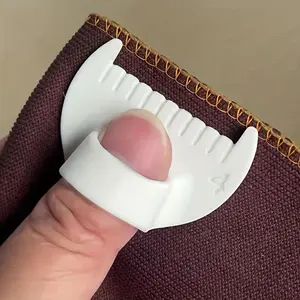 2-Piece Sewing Tool Set Durable Plastic Hand Stitching Tools Home Edging Lockstitch Template Accessories Sewing Supplies Crafts Fabric Practical Stitch Aid Sewing Kit