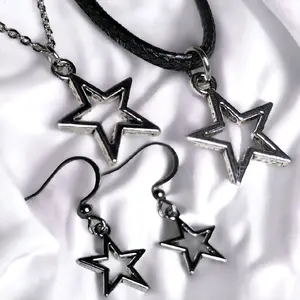 Y2k Style Hollow Star Silver Charm Accessories