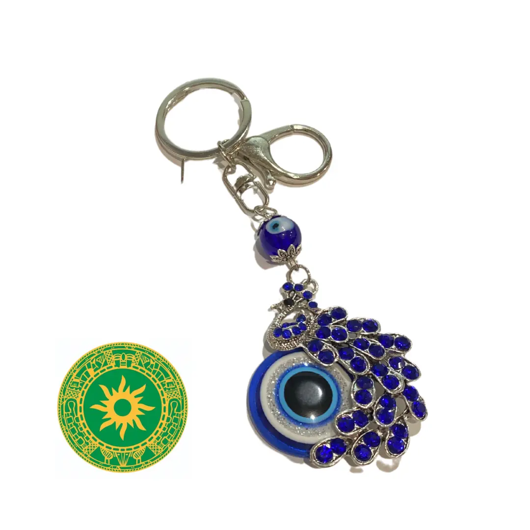 PEACOCK EYE KEYCHAIN