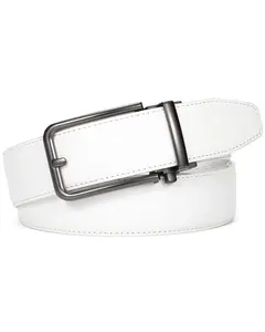 Ratchet Belts Black White for Men Belt Leather Golf Belts for Dress Jeans Casual Mens Ratcheting Belt Gifts