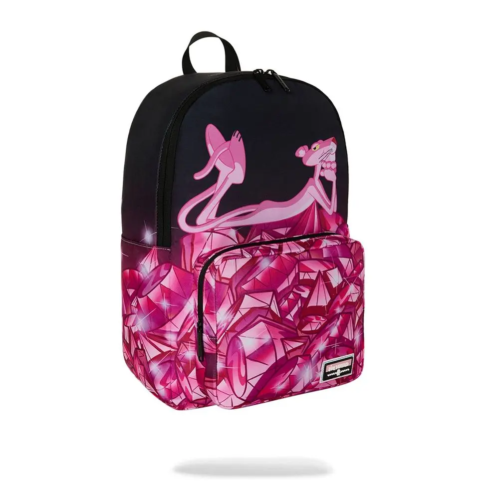 Space Junk 18" Pink Panther Diamond Bed Fabric Backpack - Black