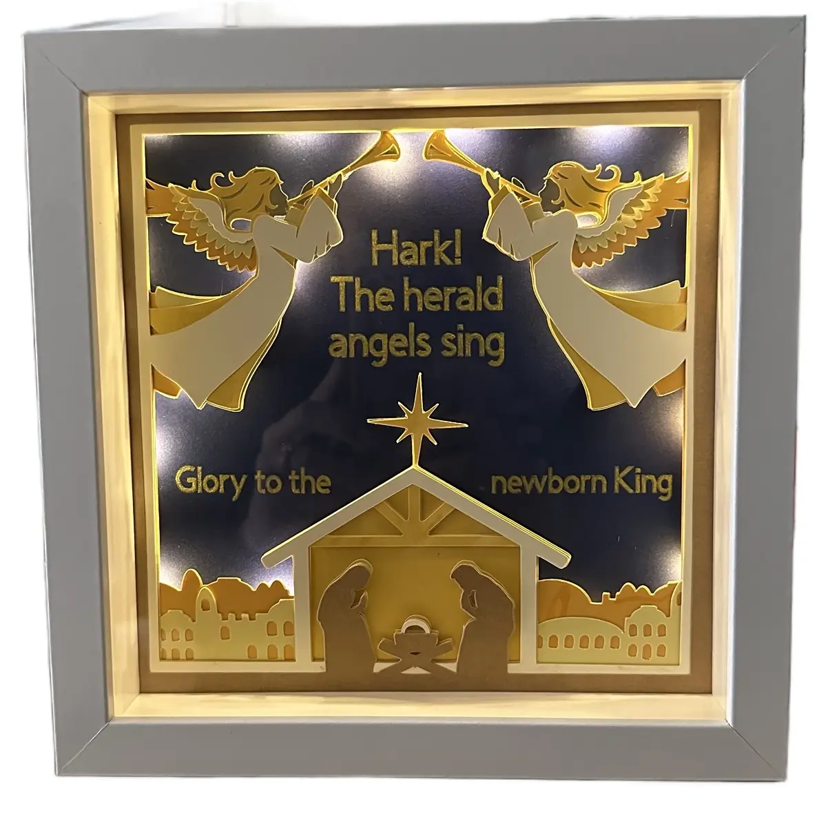 Christmas Inspired Shadow Box with Hark! The Herald Angels Sing