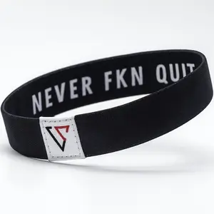 MINDSET BAND - NEVER FKN QUIT Reversible Motivational Wristband for Athletes
