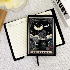 A5 Reading Girl Starry Sky Book Cover, Humorous Illustrations, Washable, Storage Sleeve, Cute Notebook Protector, Planner Cover, Decorations Included, Travel Diary Notebook