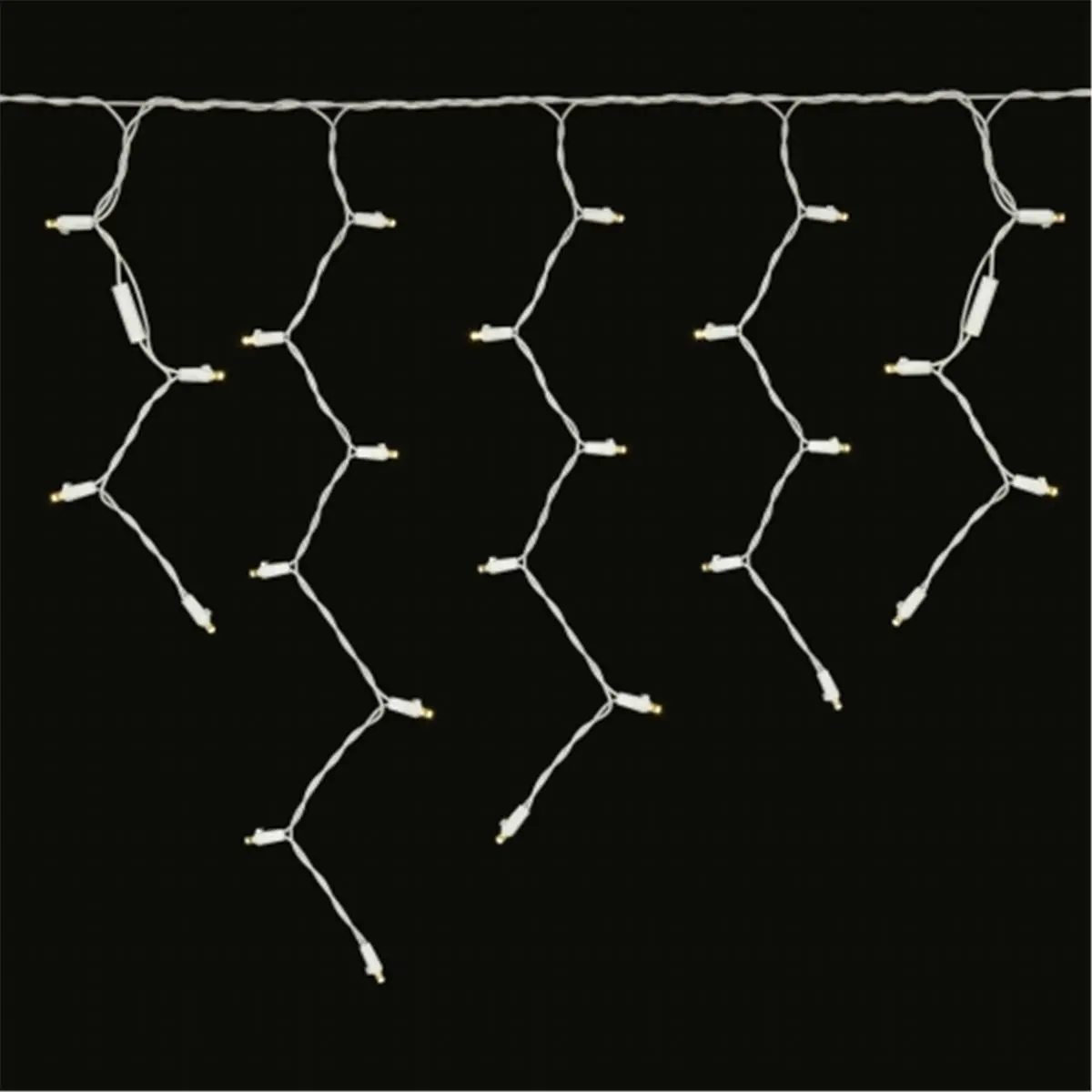 Vickerman 4.8W Christmas LED Light String - 70-Count Warm White Wide Angle Twinkle Icicle Lights, White Wire, 5-Year Seasonal Home Festive Decor, Led Lights