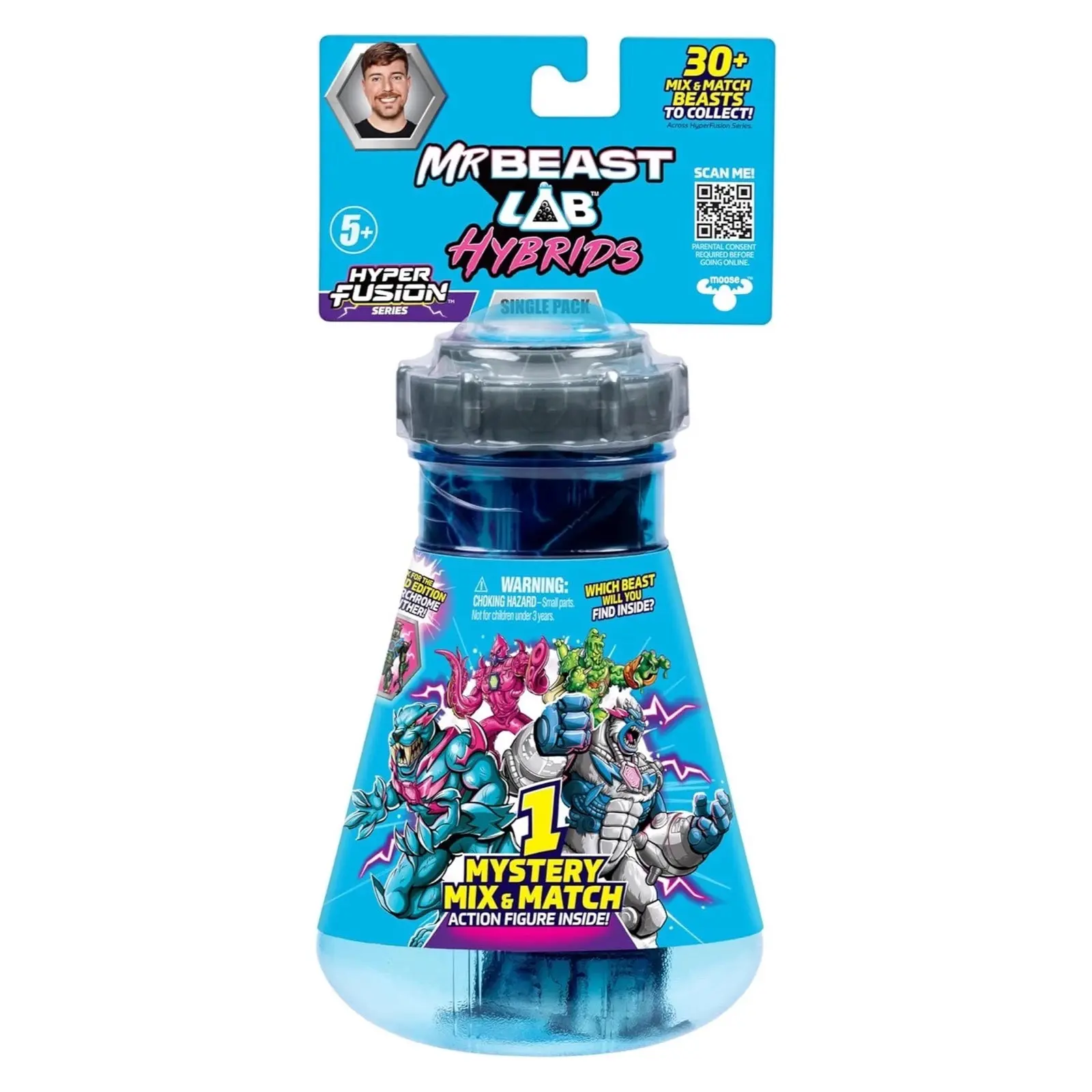 Mr Beast Lab Hybrids Mystery Mix & Match Action Figure, Mini Figure, Action Figurine, Collectible Toy for Hobbyists