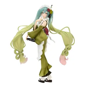 Hatsune Miku Matcha Parfait Figure, SweetSweets Series Anime Miku Kimono Maid PVC Collectible Ornament