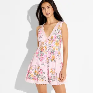 Women's Button-Front Mini Empire Waist Dress - Wild Fable