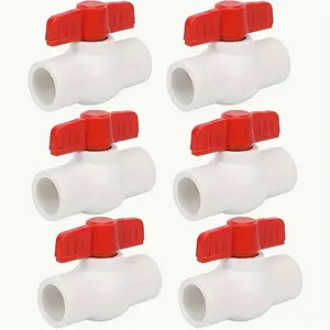 1/2" PVC Ball Valve, T-shaped Handle Durable Water Valve, Suitable for Pool, Sewage, Sprinkler Pipe, Outdoor Pipe and Irrigation System