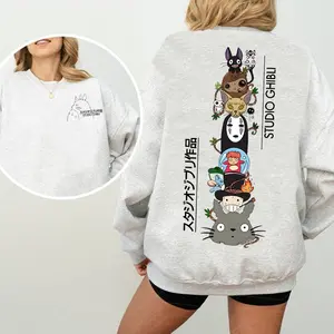 Studio Ghibli Hoodie Sweatshirt, Studio Ghibli Sweater, Ghibli Studio Hoodie, Howls Moving Castle Shirt, Spirited Away, Ponyo, My Neighbor Totoro, Hayao Miyazaki, Totoro, No Face, Calcifer, Ghibli Cartoon Shirts, Anime Sweatshirt