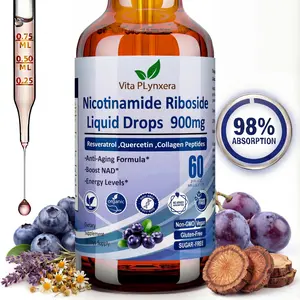 NAD+ Supplement Liquid Drops - NR900, Vitamin B12, NAD Supplement for Skin and Energy for Anti-aging for women,Longevity,Focus, High Purity NAD Liquid