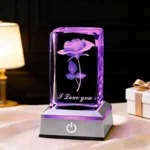 3D Rose Series Crystal Multicolor Décor Collectibles, Classic Romantic Creative Gifts for Women - Valentine's,Day Mother's Day, Birthday, Christmas, Memorable Dates luxury valentines Gifts for Her,Girlfriend,Lover,Friendship Perfect gift Surprise Idea