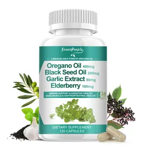 Organic Oregano Oil Capsules – 11-in-1 Blend with Black Seed Oil, Elderberry, Garlic, Olive Leaf– Magnesium & Black Pepper for Absorption
