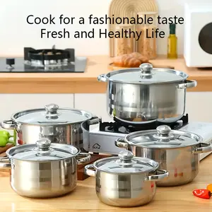10pcs Stainless Steel Cookware Set
