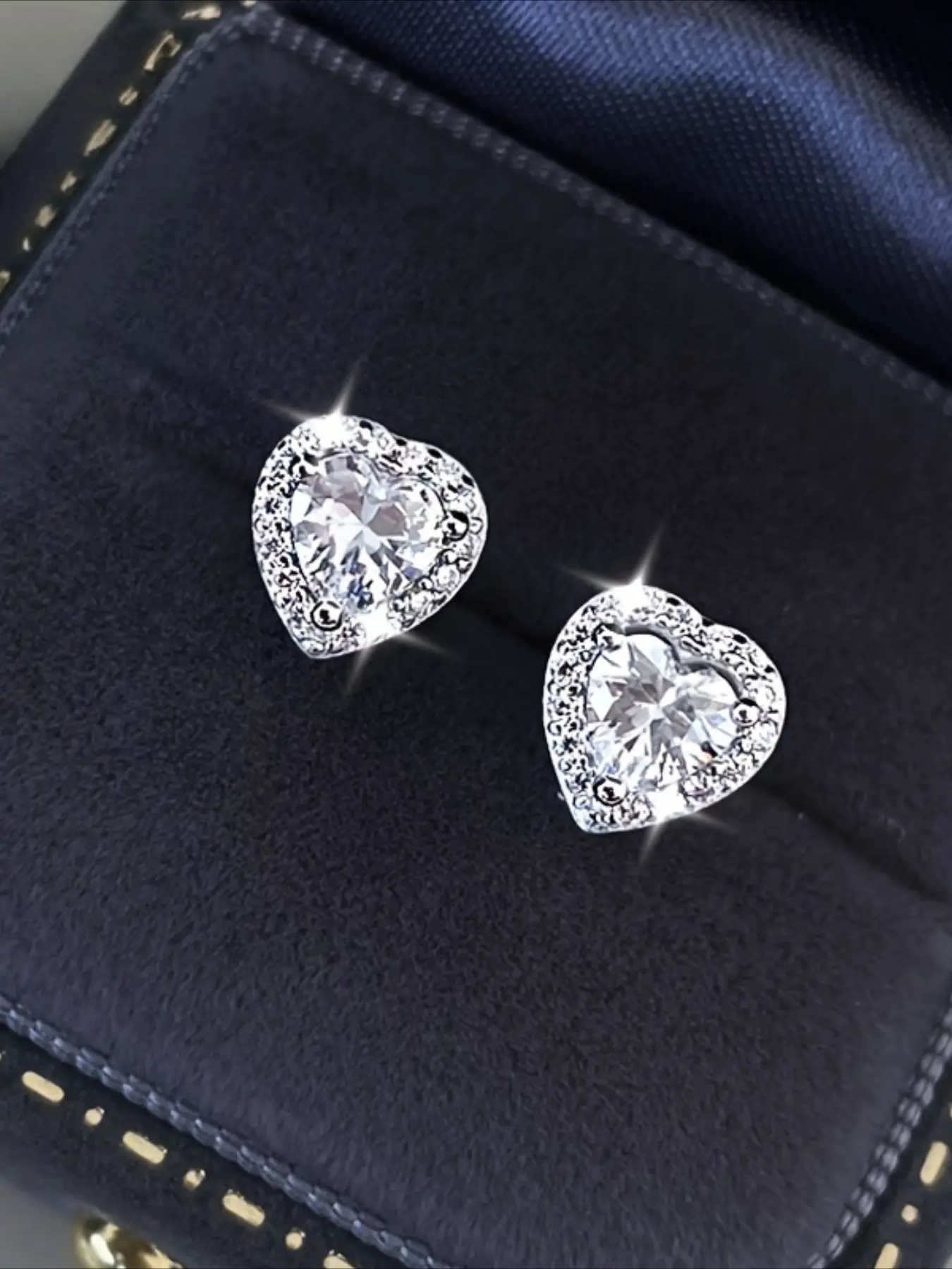 1 Pair Pure Silvery Hypoallergenic Cubic Zirconia Shiny Small to Medium Versatile Earrings, Daily Wear, Gift, Studs, Trendy Jewelry
