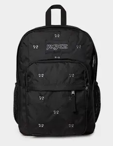 JANSPORT Big Plans FX Backpack, Embroidered Bows Black JANSPORT Big Plans FX Backpack, Embroidered Bows Black