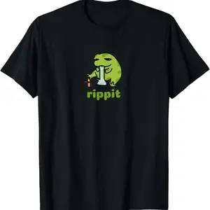Cotton Unisex Rippit Stoner Frog  Weed, Marijuana Smoker, Cannabis 420 T-Shirt