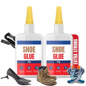 30g x 2 count Shoe Glue Heavy Duty, Clear Drying &  Pegamento para Zapatos, Non Stiff Repairs, Glue for Shoes Fixes Sneakers, High Heels,  & More, Can Bear  Conditions