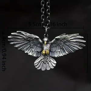 Titanium steel falcon necklace eagle wings jewelry pendant men and women
