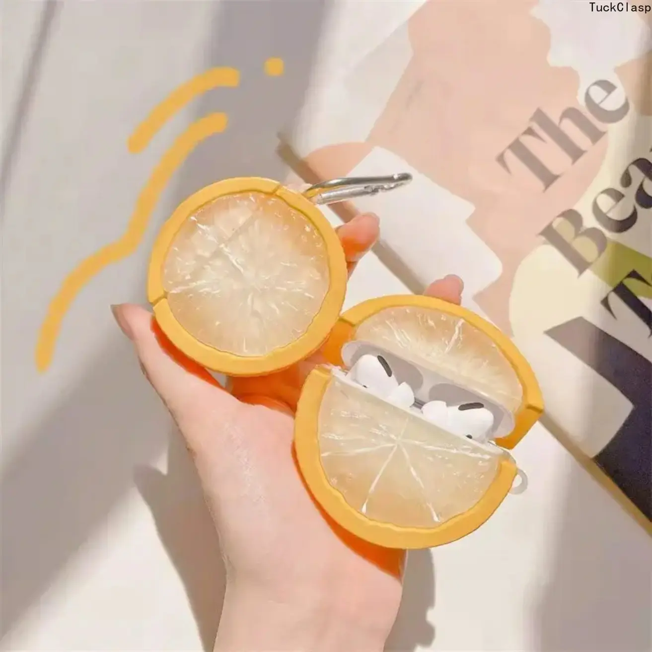 2026 New Cute Lemon Shape Earphone Cover, Protective Earphone Case