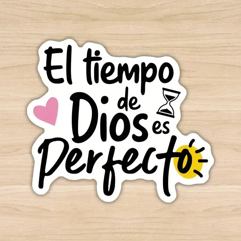Spanish Bible Verse Sticker, Car Sticker, Laptop Sticker, Motorcycle Sticker, Water Bottle Sticker, Notebook Sticker, Car Exterior Accessories