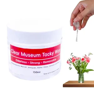 150ml Exhibits Fixing Gel for Museum, Removable Clear Museum Paste Putty Wax, Reusable & No Residue, Fixed Collection Artifacts and Decorations to Prevent Vibration, Falling