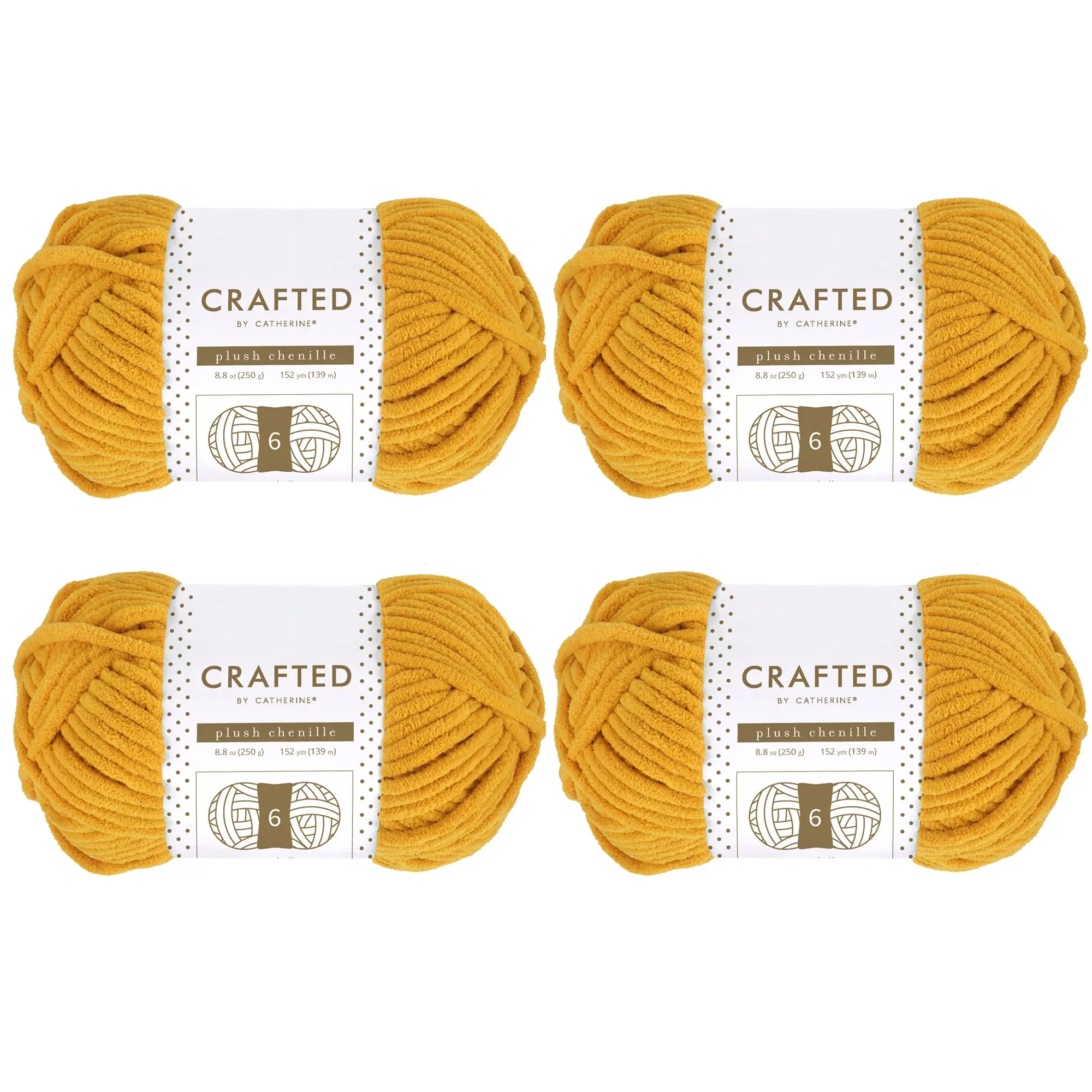 Plush Chenille Yarn 8.8 oz/250g, 152 yds per Skein, Super Bulky #6 Crafted by Catherine, OEKO-TEX Certified, Knitting Crochet Amigurumi