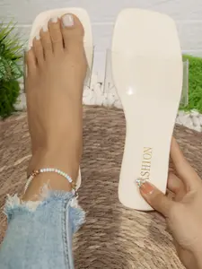 2026 Multicolor Transparent Sandals, Plain PU Leather, Rubber Sole, Comfortable & Non-Slip, Ideal for Spring/summer, Casual Style, Women