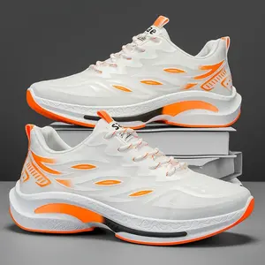 Men'S Marathon Running Shoes | Breathable Mesh, Lightweight, EVA Cushion, Non-Slip, Wear-Resistant Sole, Multi-Functional Training Shoes for Running, Fitness, Hiking, Mountaineering, Trail Cycling, Cardio Workout, Daily Wear, Black Modern Design