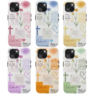 Floral Christian Phone Case| Bible Verse Psalms 46:5 and Job 22:28 Phone Cover for iPhone 16 Pro Max, Samsung, Pixel| Inspirational Faith Case| God Jesus Uplifting Scripture, Biblical Quote