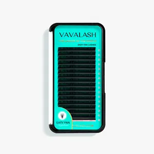 Vavalash Volume Easy Fan Lash Extensions 0.03mm Rapid Blooming Self Fanning Lashes for New Technicians