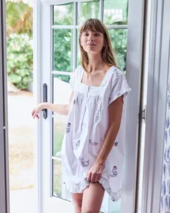 Daughters of Triton - Pintuck Nightgown - Cloud