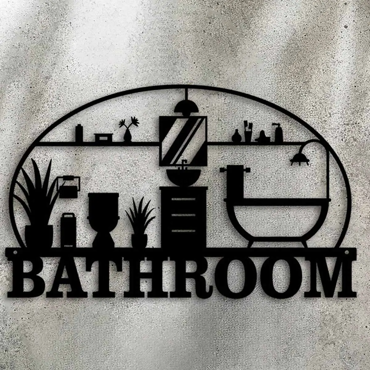 Bathroom Sign, Restroom Sign, Metal Signs, Decorative Metal Wall Art, Decorative Plaque, Bathroom Decor, Home Decor, Modern Hanging Decor, Wall Hanging Decor for Home Bathroom, Bathroom Decorations