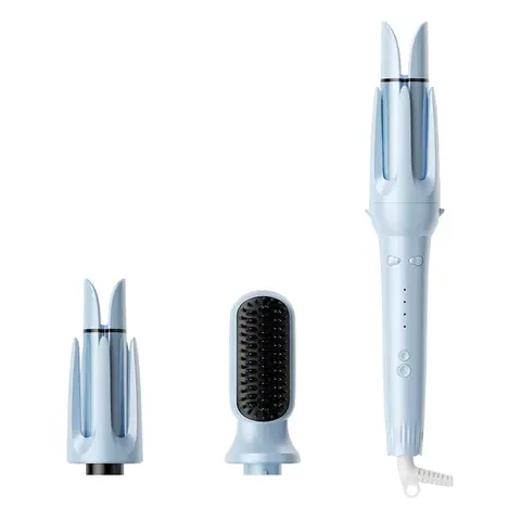 3-in-1 Auto Rotating Curler - Multifunctional Styling Hair Styler, ABS Anti-Scald Heated Curling Iron with Large Slot, 4 Heat Settings, Dual Voltage for Beach Waves All Hair Types,techvibes